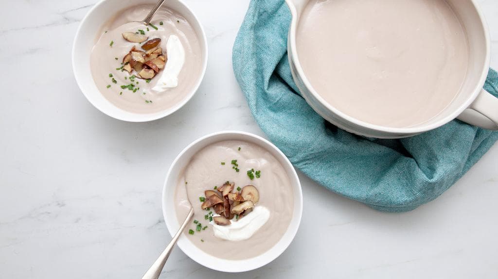 Chestnut and cauliflower soup - for Pesach
