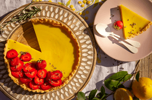 Strawberry and lemon tart
