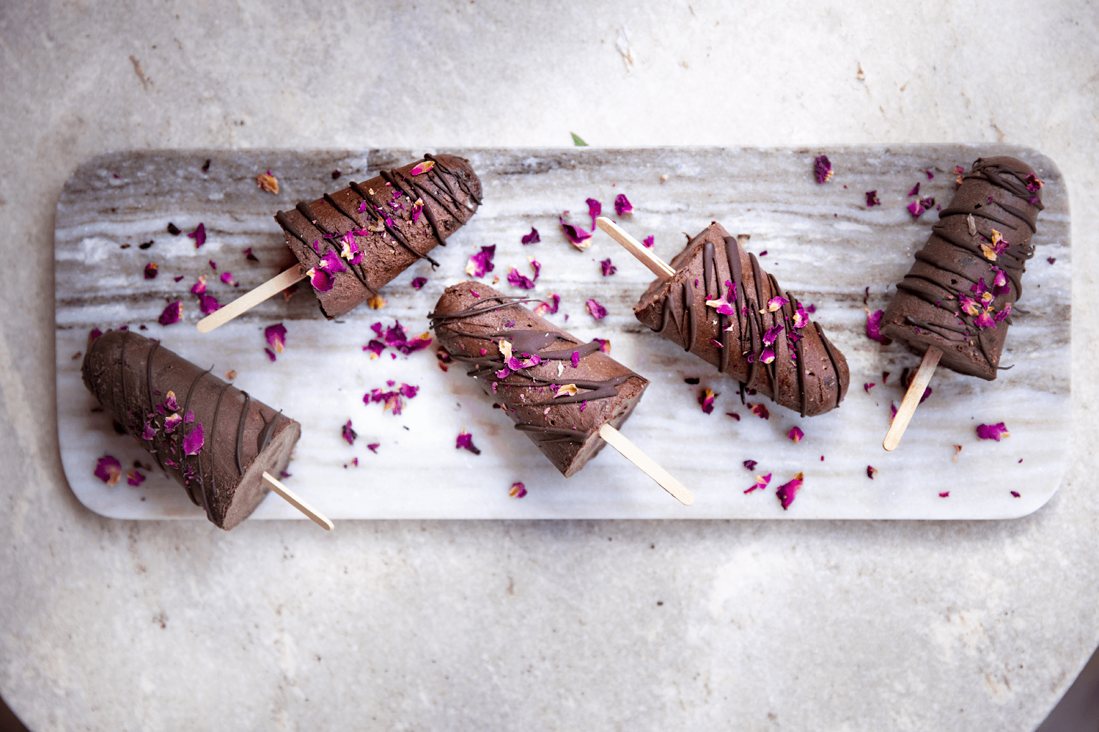 Vegan chocolate ice creams