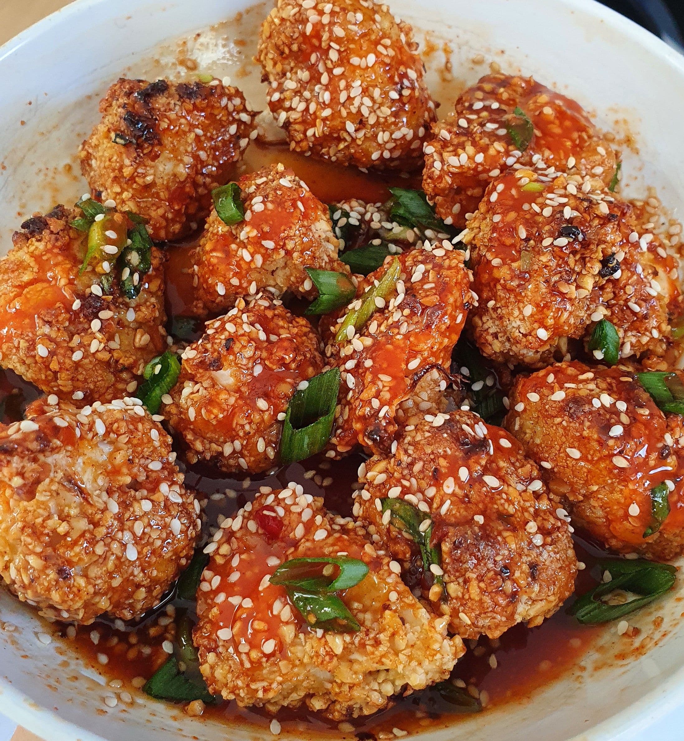 Sticky cauliflower wings