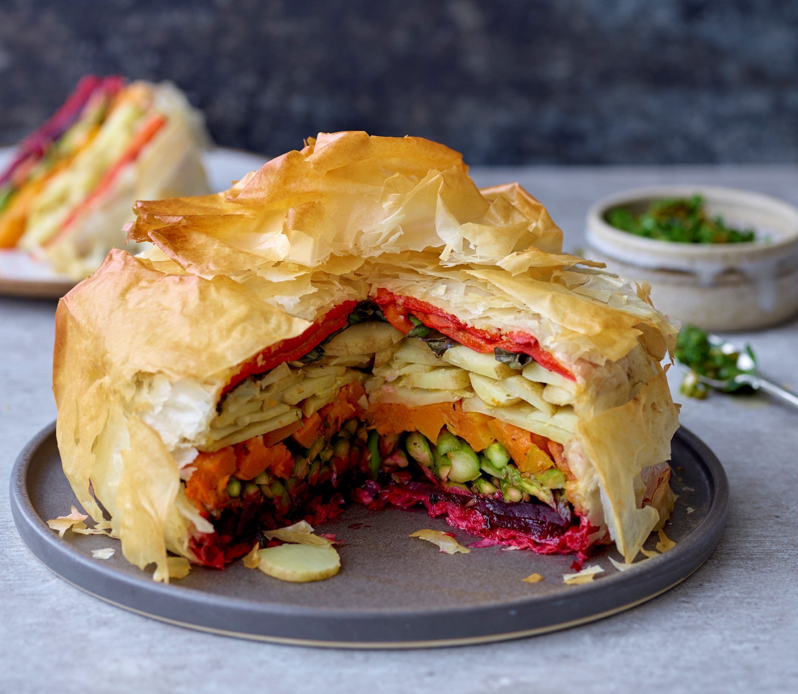 Jersey royal rainbow pie