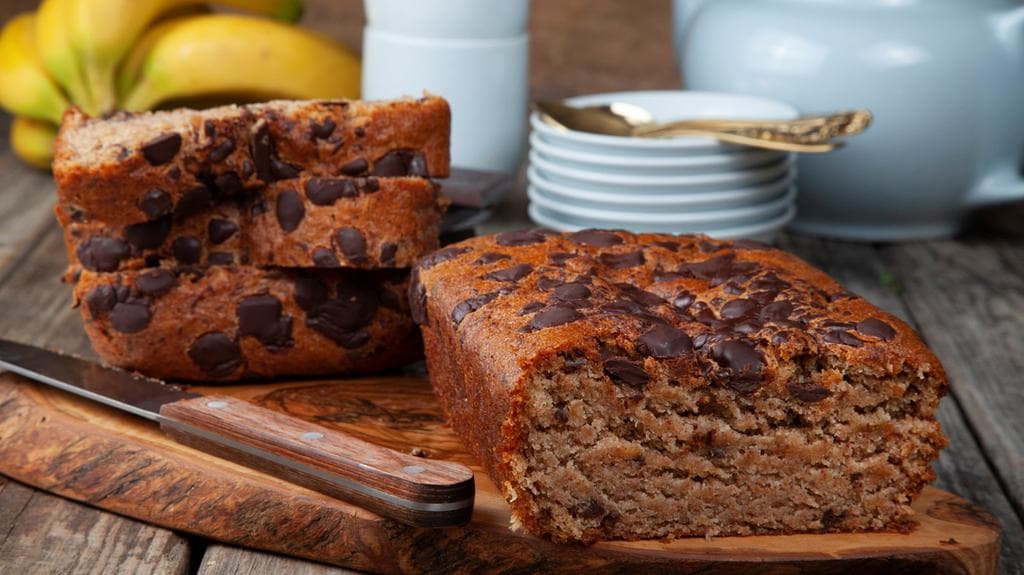 Spelt banana bread loaf