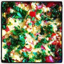 Sweetcorn shakshuka