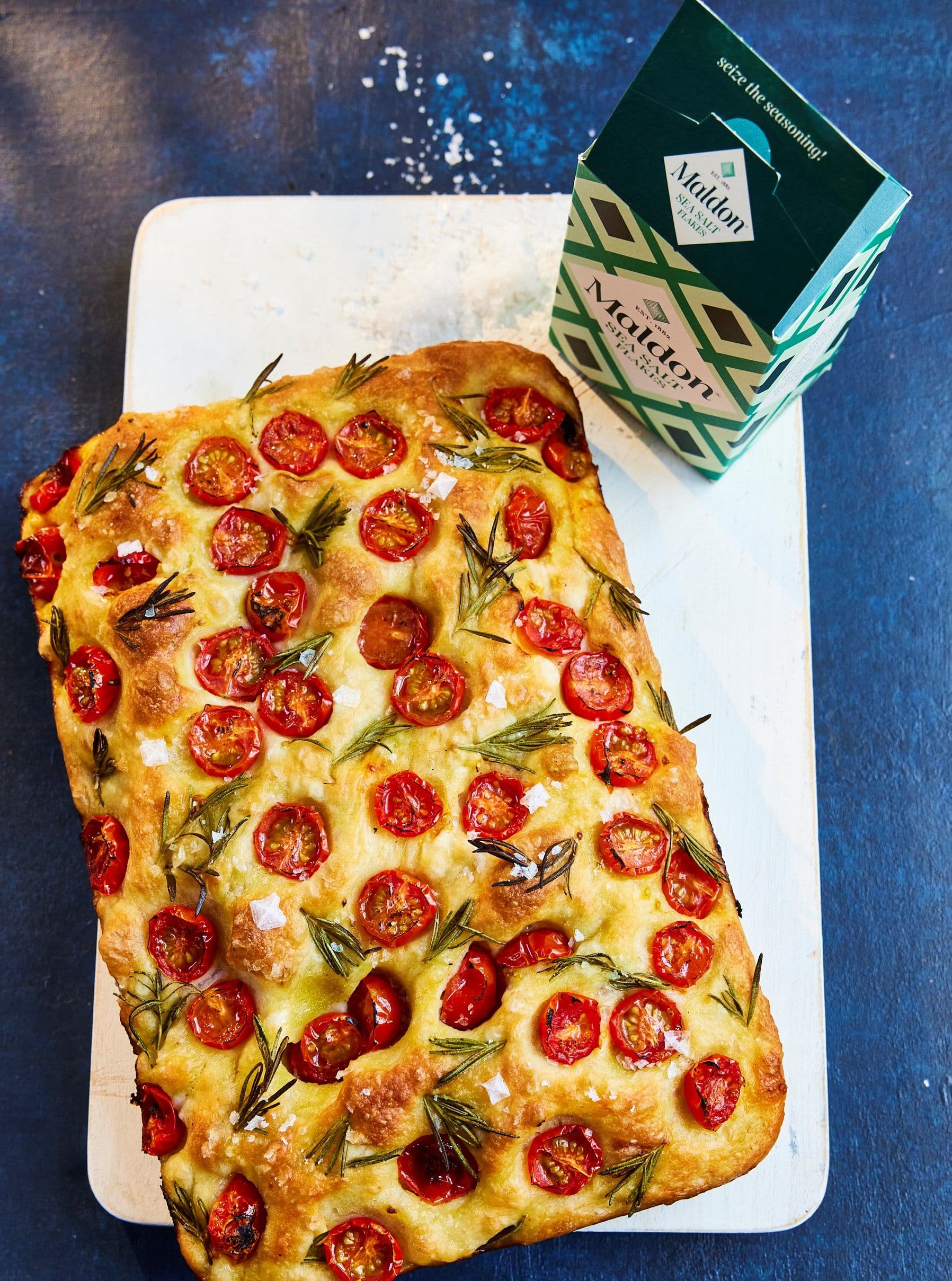 Cherry tomato and rosemary focaccia