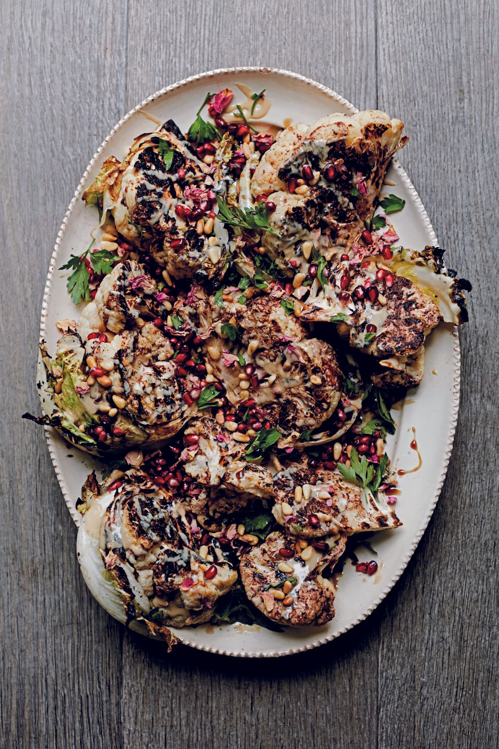 Levant-spiced barbecued cauliflower