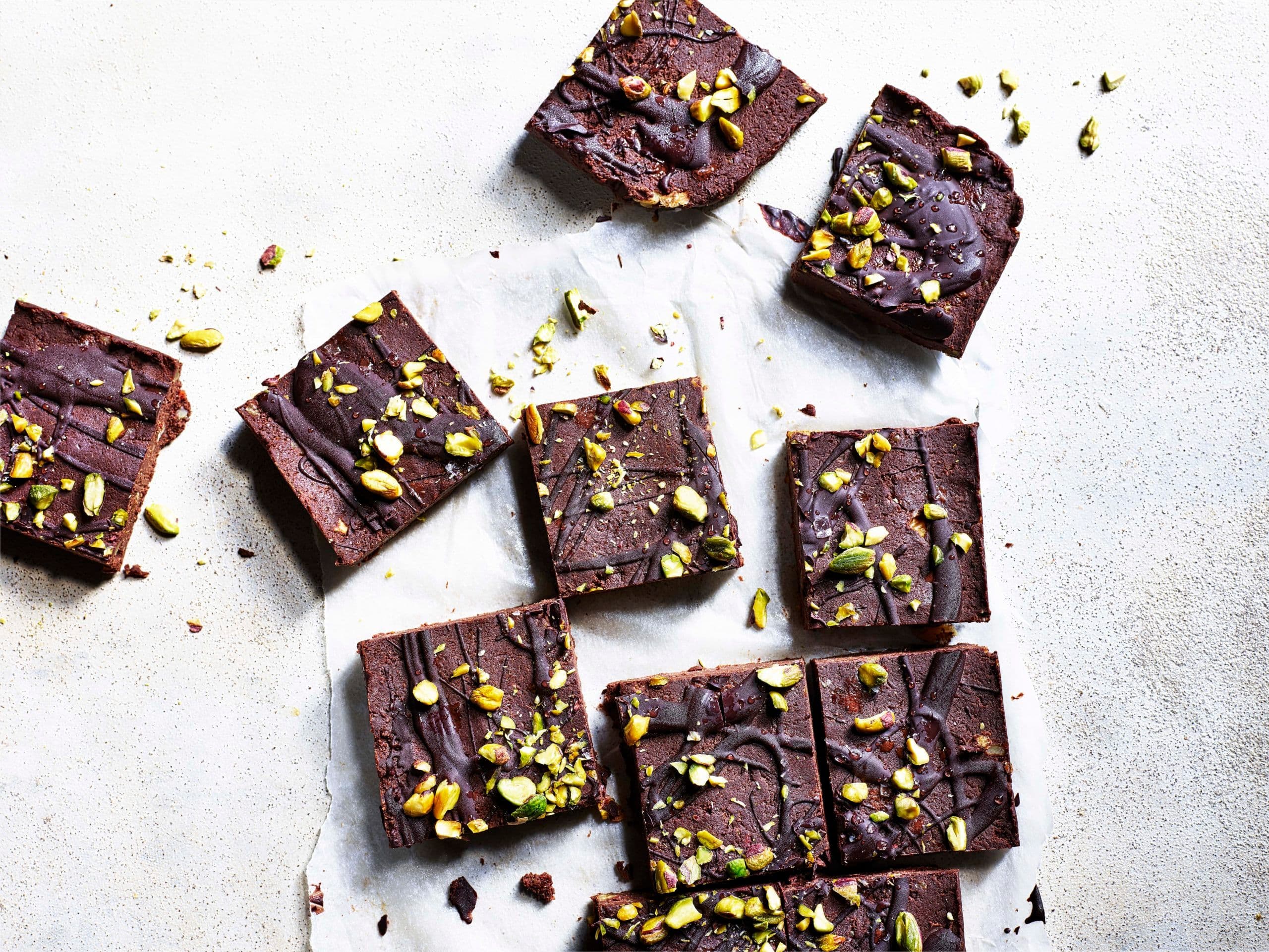 Chocolate, peanut butter & chickpea fridge bars