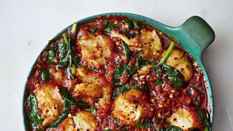 Potatoes arrabbiata - for Pesach