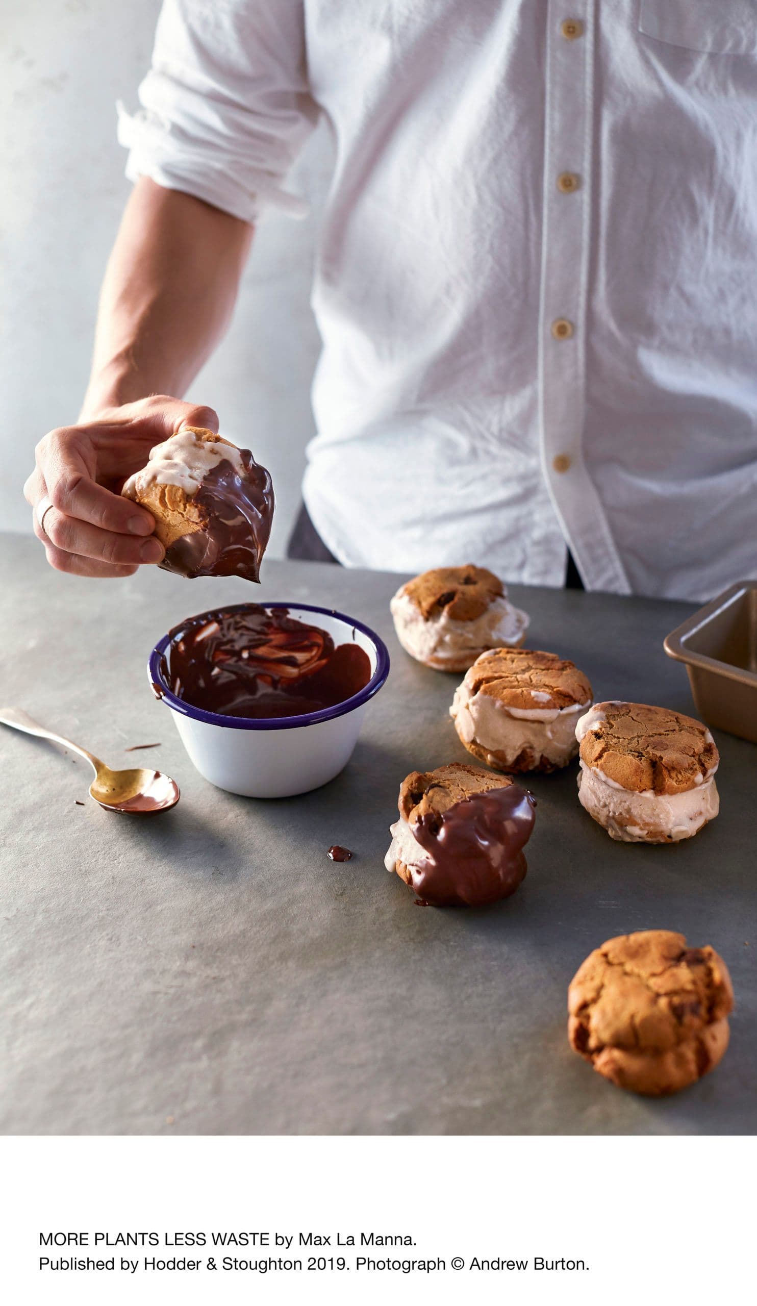 Coconut Banana Nice Cream & Chocolate Chip Cookies