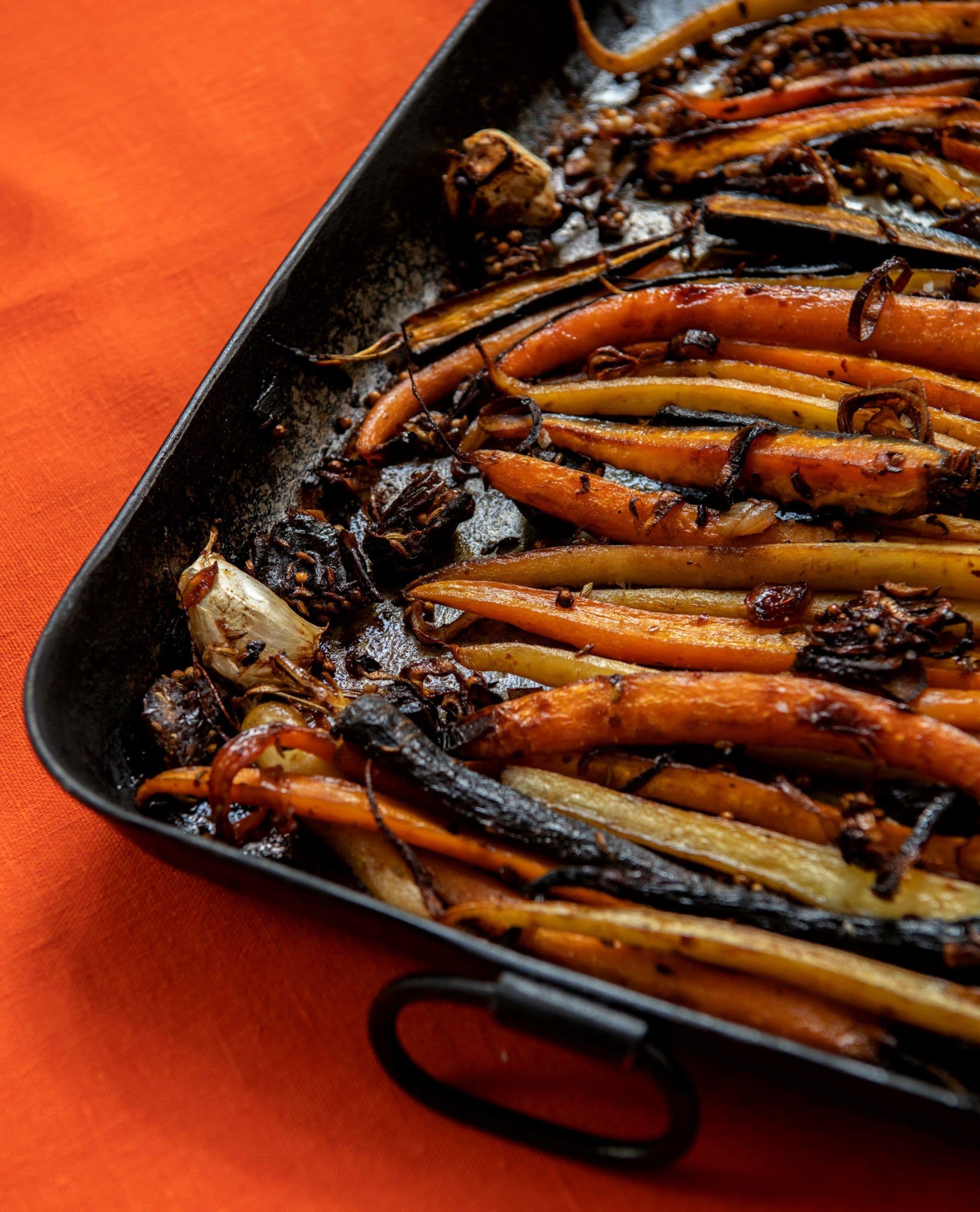 Spiced roasted carrots
