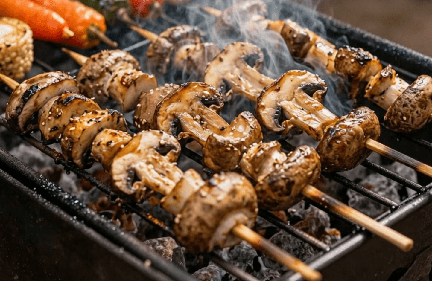 Simple Mushroom Skewers