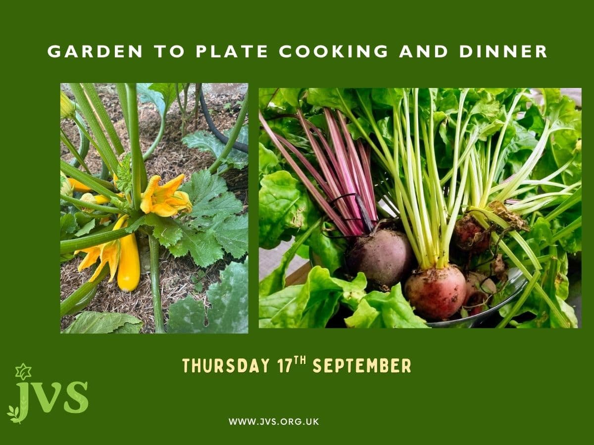 Garden to plate cooking and dinner 18th September